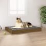 Dog Bed Honey Brown Solid Pine Wood 36.0 x 25.2 x 3.5 in Simple