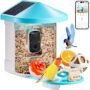 Smart Bird Feeder with Camera, 2K HD AI Identify 10000+ Bird Species, Solar-Powered Bird Watching Camera with Auto Capture & Instant Notify, Wireless Outdoor Gift for Bird Lover (3 Solar Panels)