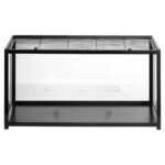 Hamster Cage, 360?&deg; Viewing Transparent Hamster Habitats, Small Animal Cage, 37.8 x 18.5 x 21.7 in, Ventilated Pet Mouse Cages with Front Door, Portable Hamster House for Rats, Guinea Pigs