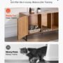 Cat Litter Box Enclosure Furniture, 47.2 in Hidden Litter Box Cabinet with Scratch Pad & Storage, Waterproof Cat Washroom End Table Cat House, Fit Most of Litterbox, for Bedroom Living Room